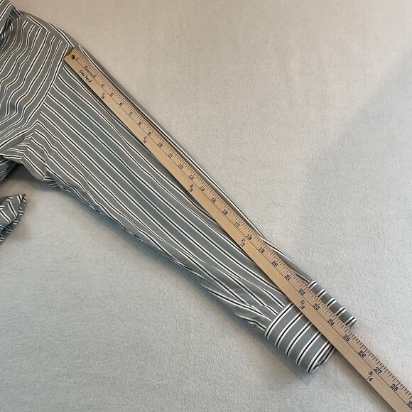 Daniel Cremieux Classics Shirt Mens L Gray Stripes Tailored Fit Long Sleeves - Picture 11 of 12